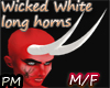 (PM)Wicked Wht Horns M/F