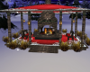 wintery outdoor firepit