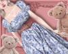 antique spring gown  blu