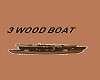 3 wood boats