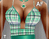 Mint Plaid Flared AF