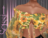 Fall Flower Puffy Top