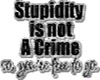 stupidy not crime