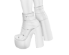 emo white chunky boots