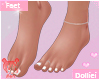 ! Feet Bare White Nails