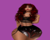 Blk and Red Skirt