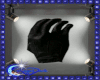 *D* Black Leather Gloves