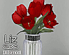 VDay Red Tulips Vase