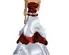 Red/White Satin Dress