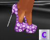 Purple Flower Heels