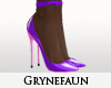 Purple pink heels nylons
