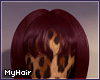 miley burgundy + bangs