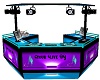 Blue and Purple dj booth