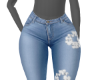 flower jeans