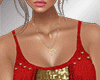 Gold Sparkle Red Top