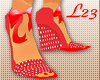 L23 Polka Red Wedge