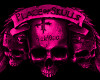 Pink Three Skulls Wall H