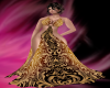 AC: Gold print gown