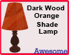 Dark Wooden Orange Lamp