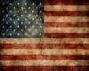 U.S. flag worn