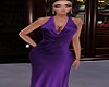 Purple Satin Gown
