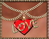 Gold love Necklace