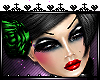 Goth glam hair rose gree