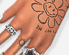 FLOWER nails+tats+rings