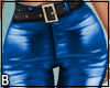 Leather Blue Pants