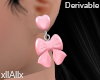 [A] Heart Bow Earrings