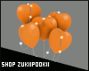Orange Heart Balloons