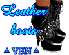 Leather boots black
