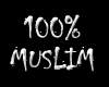 100% muslim sticker