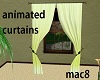 Animated Green Curtains