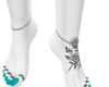 teal nail feet