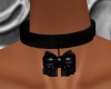 Black PVC Bow Collar