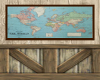 WORLD MAP PANELING WALL