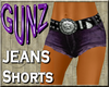 @ Purple Denim Shorts