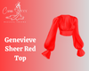 Genevieve Sheer Red Top