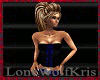 Black Corset Laced Blue
