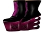 Pink Skull PVC Boots