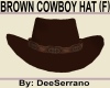 BROWN COWBOY HAT (F)