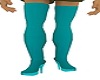 long teal boots