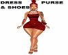 Hot Red Dress +PurseShoe