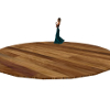 round wood floor
