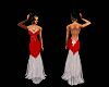 Red and White Sexy Gown