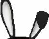 BLACL/WHITE BUNNY EARS M