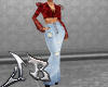 JB Red JeansNLace