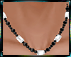 Surf Necklace Blk/White