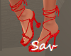 Red Strappy Heel